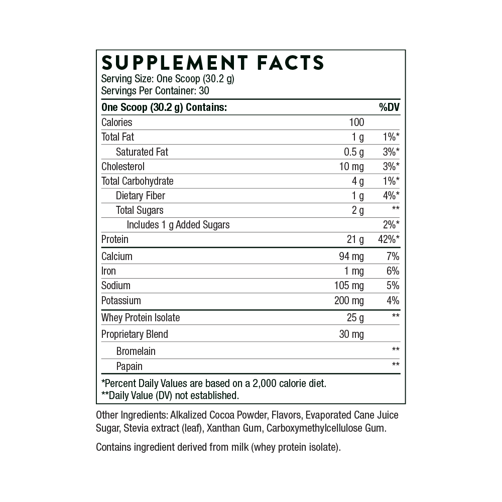 Thorne Whey Protein- Chocolate