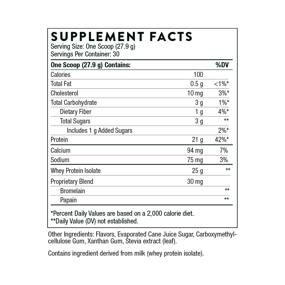 Thorne Whey Protein- Vanilla